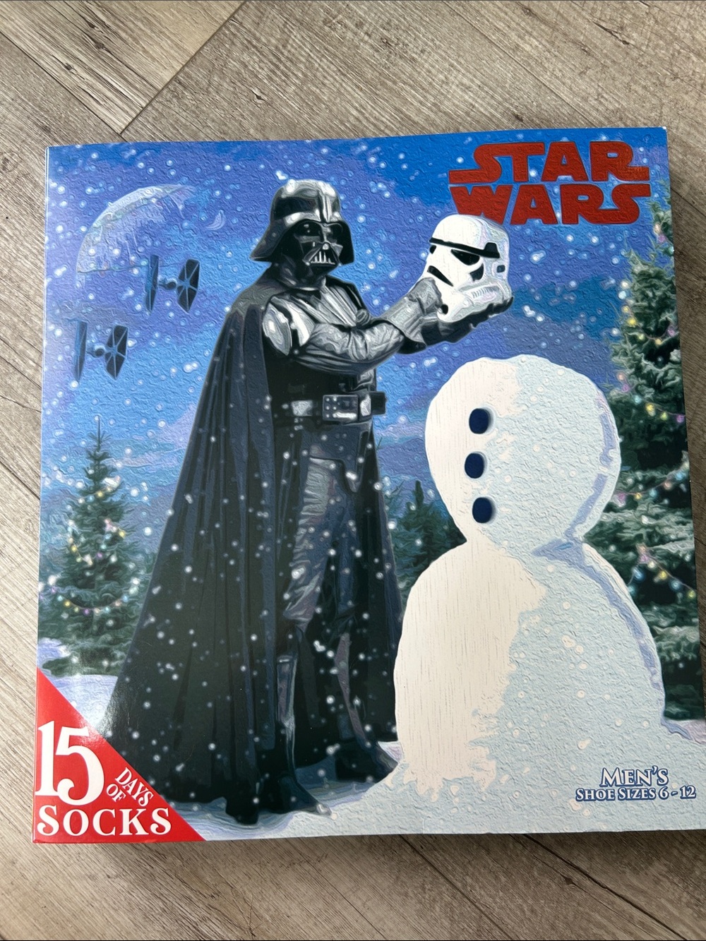 Star Wars Black and White Darth Vader Snow Scene Socks Pack